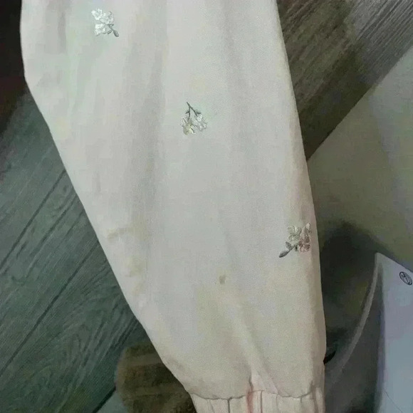 Vintage Francisca Koret Blush Embroidered flower winbreaker. - Picture 7 of 7